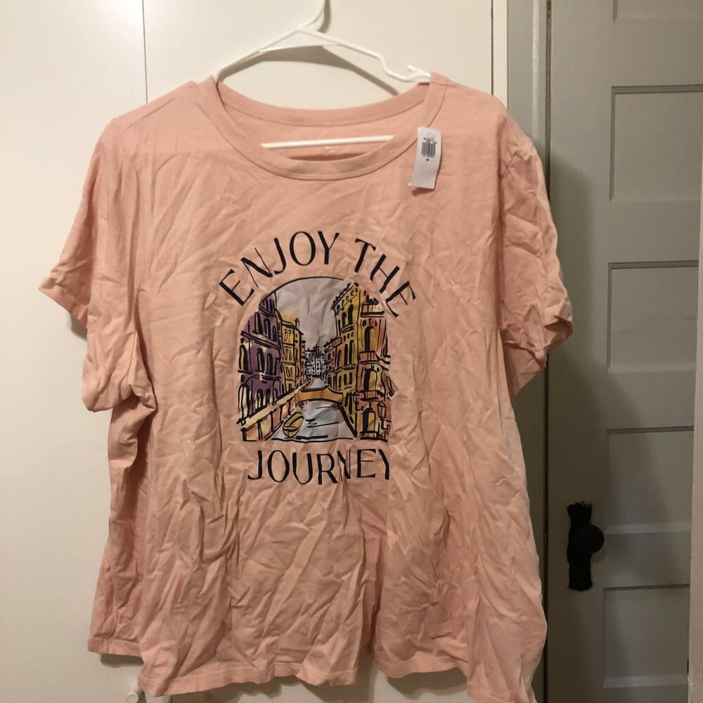 Old Navy T-Shirt Enjoy The Journey Everywhere 2x (Never Worn, New With Tags)